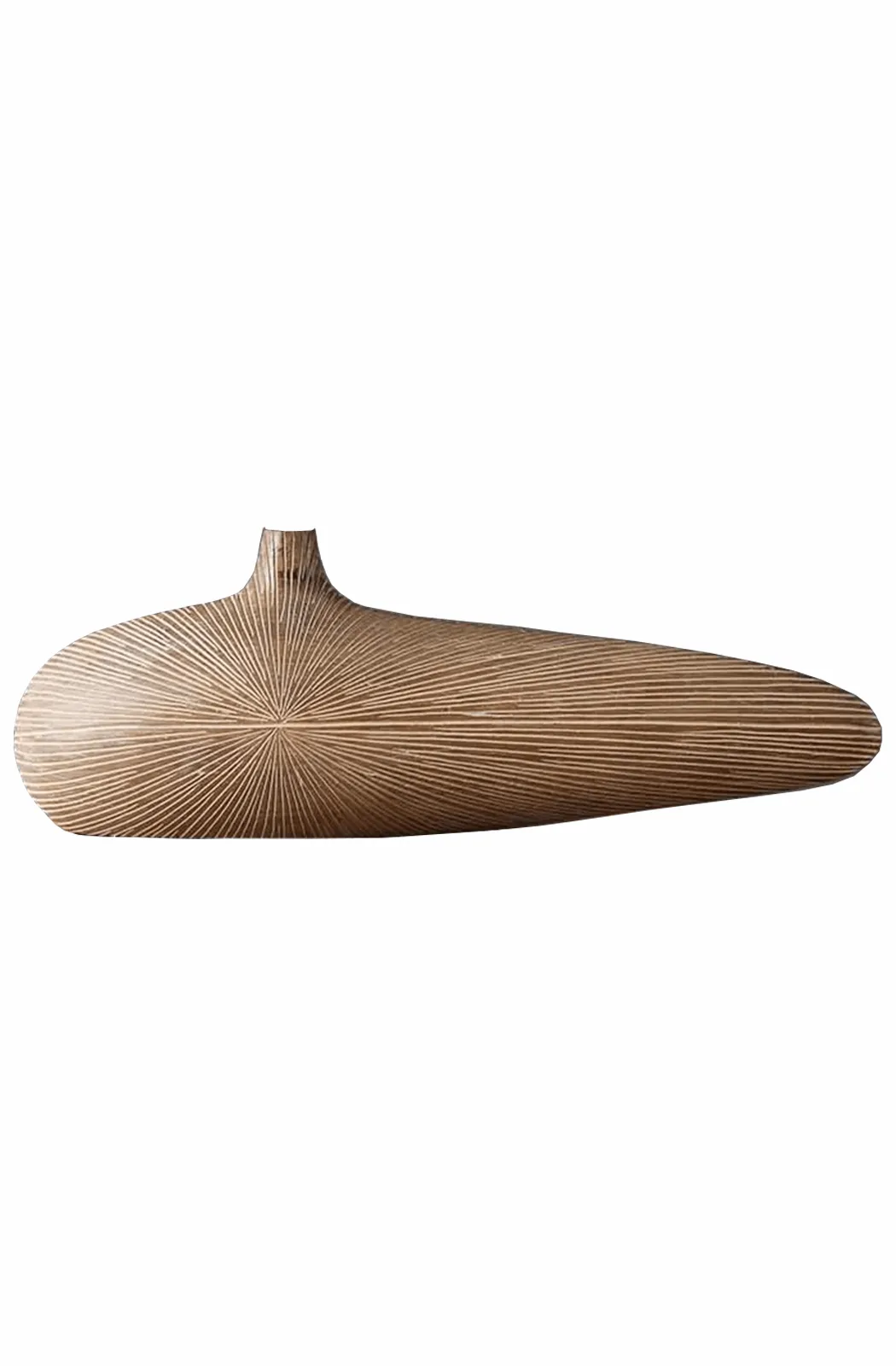 African minimalist lanceolate line stripe vase