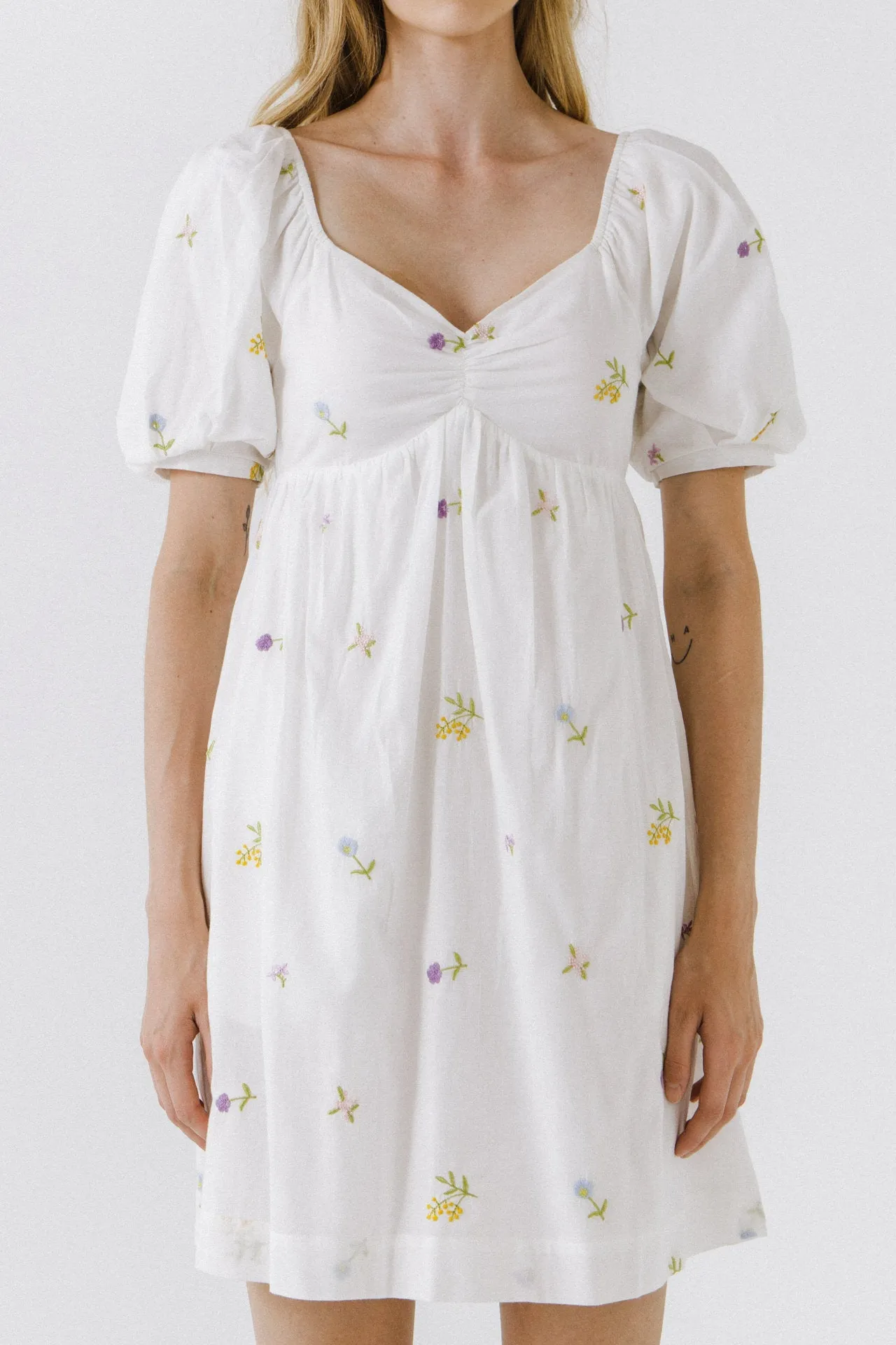 English Factory - Embroidery Babydoll Mini Dress