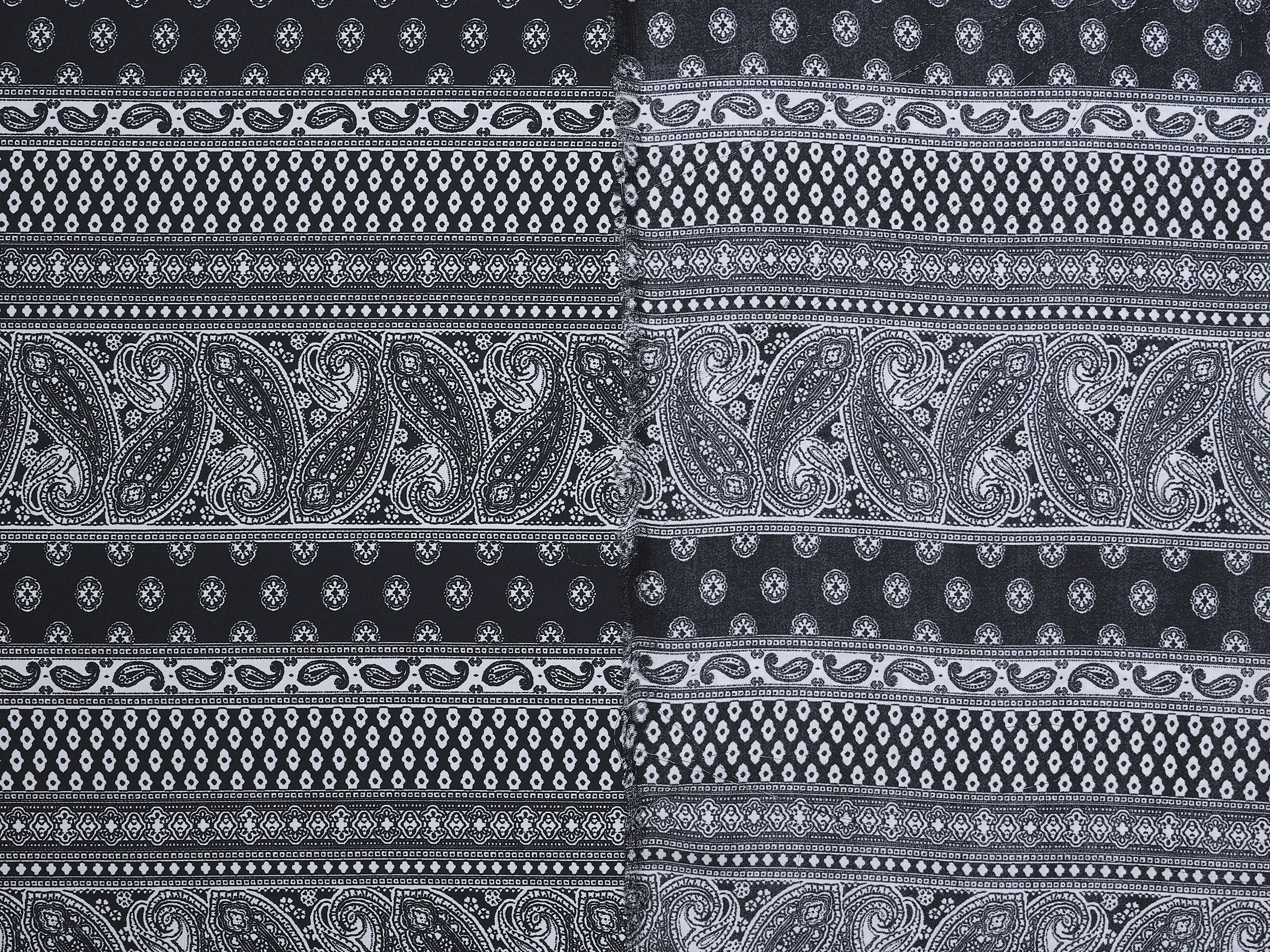 Lightweight  satin  fabric by the yard - Paisley    print