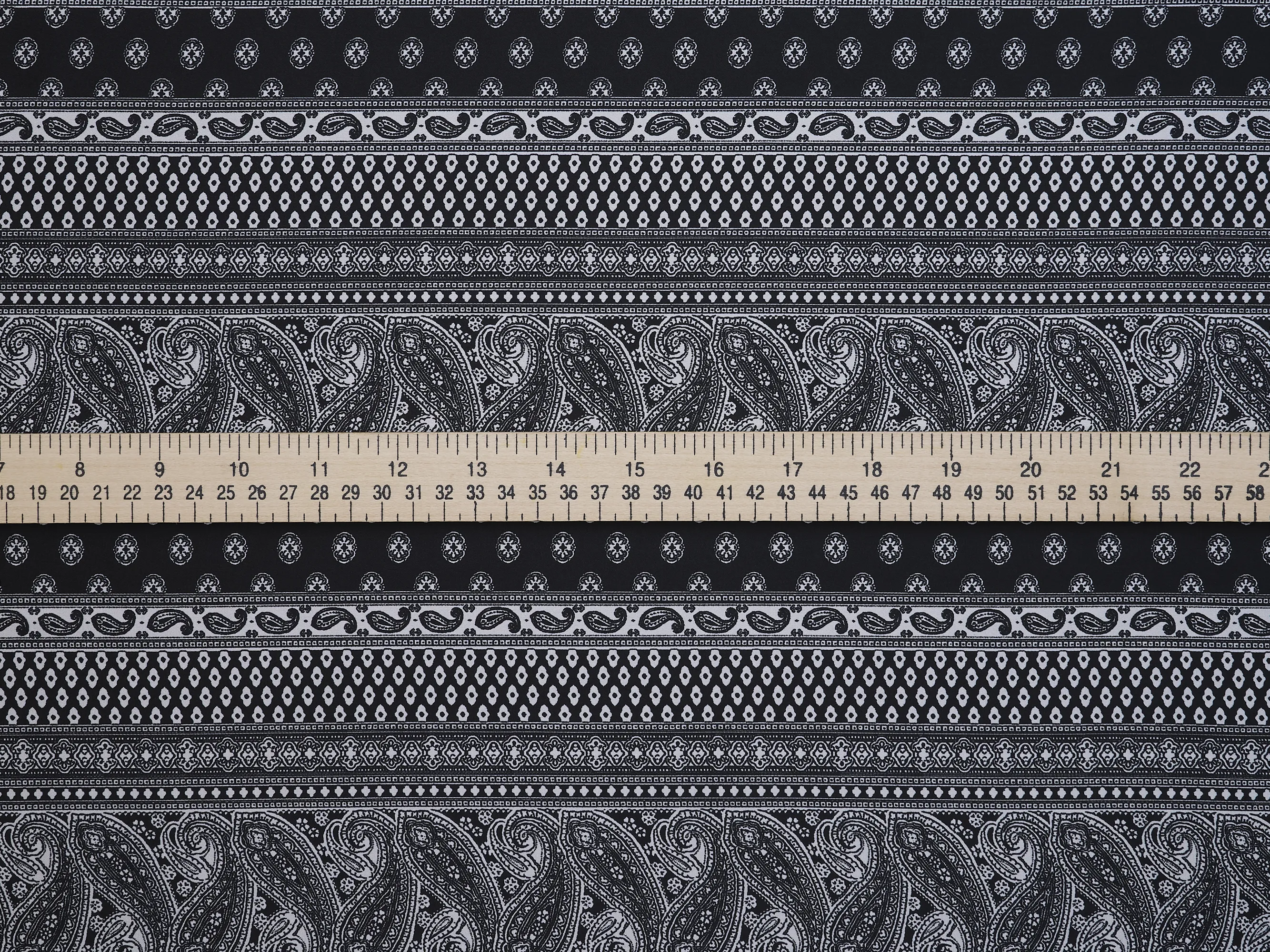Lightweight  satin  fabric by the yard - Paisley    print