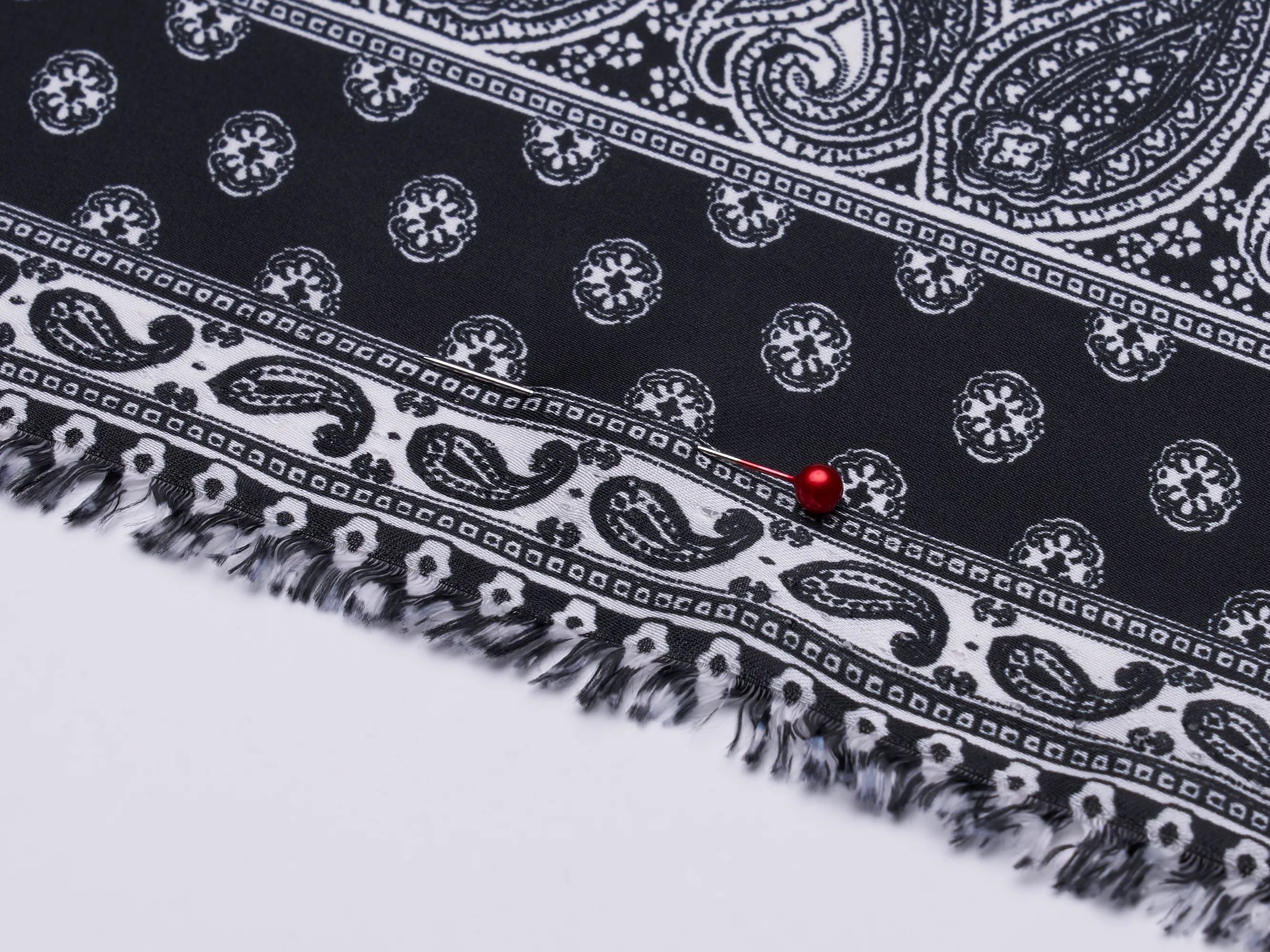 Lightweight  satin  fabric by the yard - Paisley    print