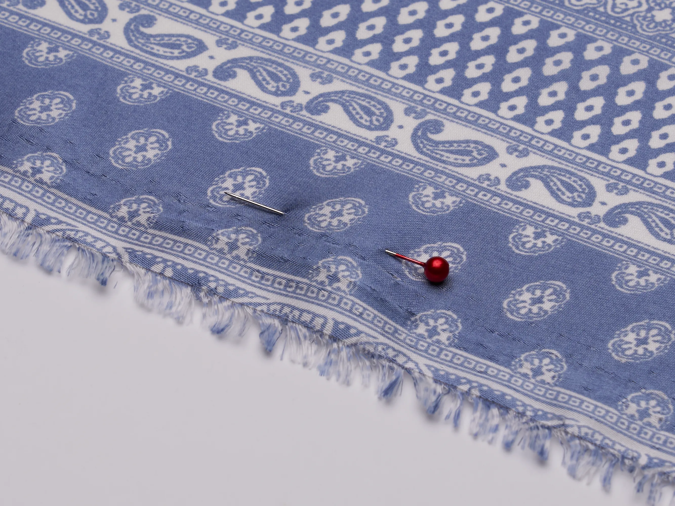 Lightweight  satin  fabric by the yard - Paisley    print