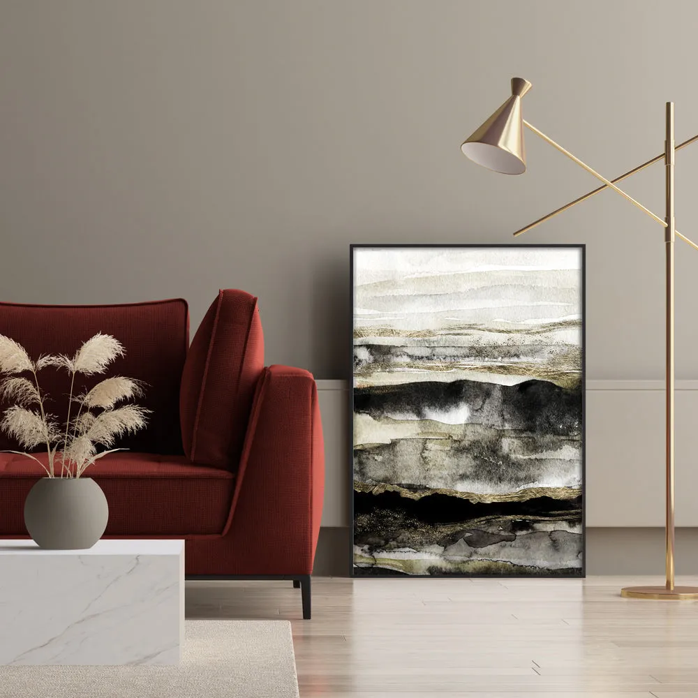 Liquid Gold Abstract Art Prints