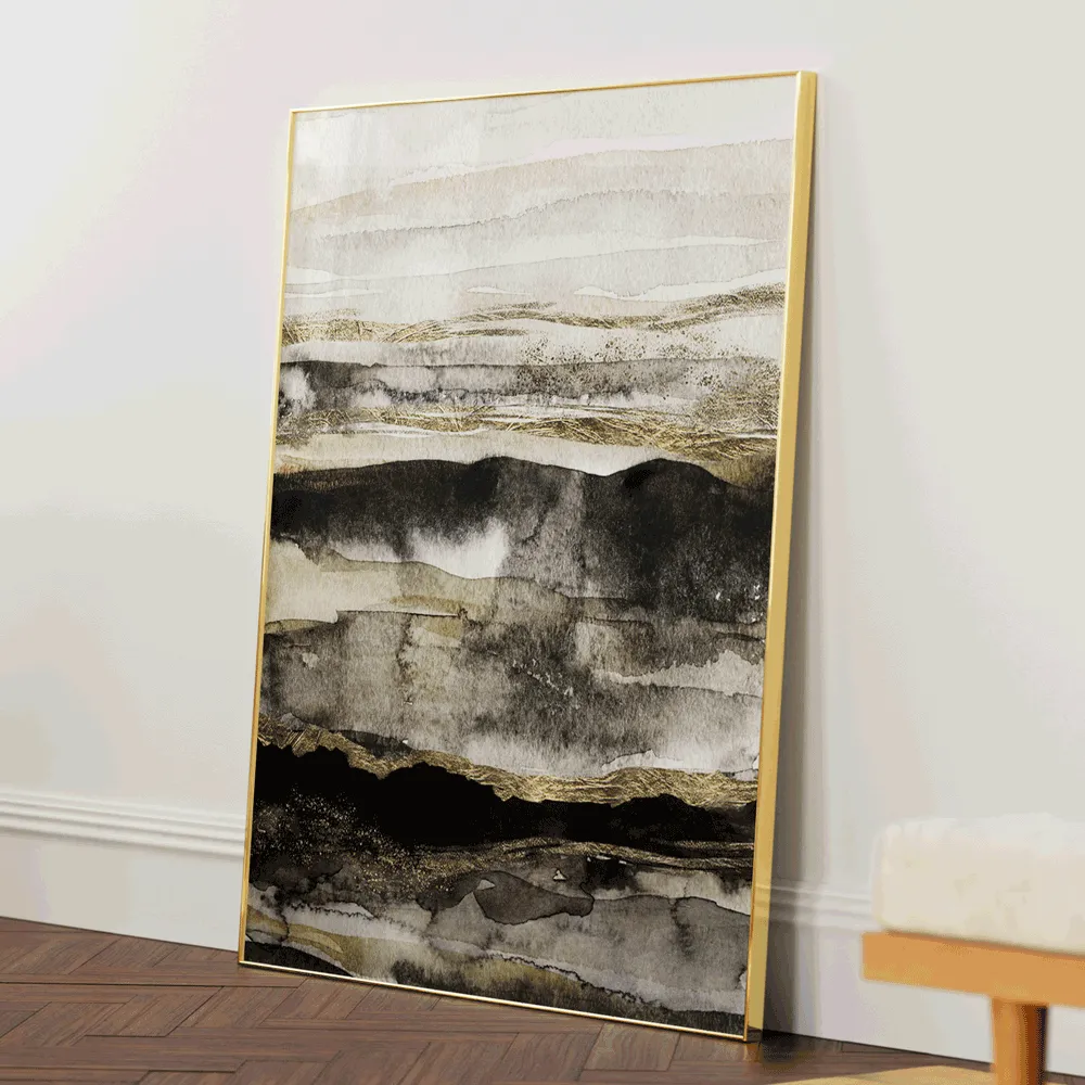 Liquid Gold Abstract Art Prints