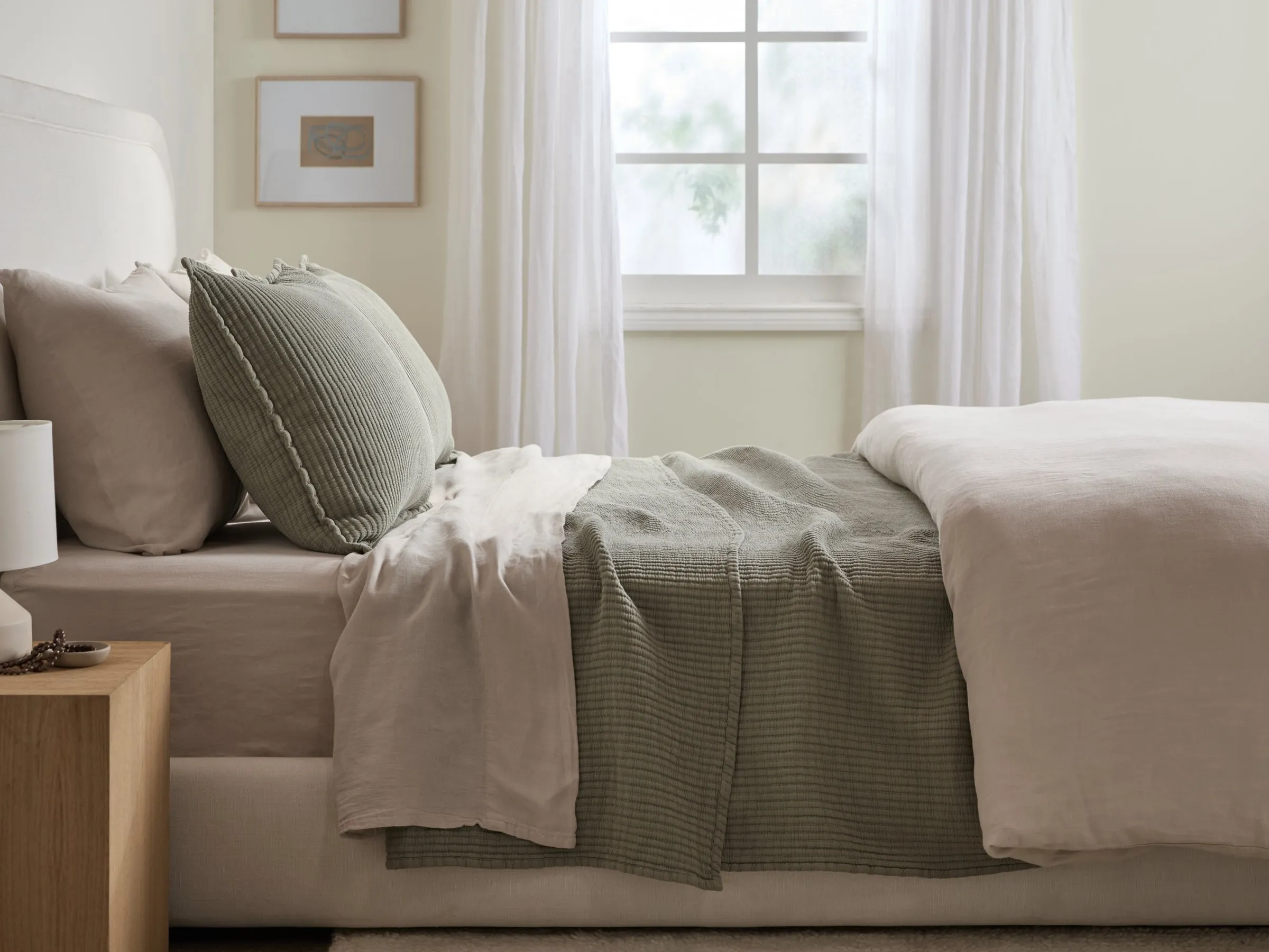 Matelasse Sham Set (Moss)