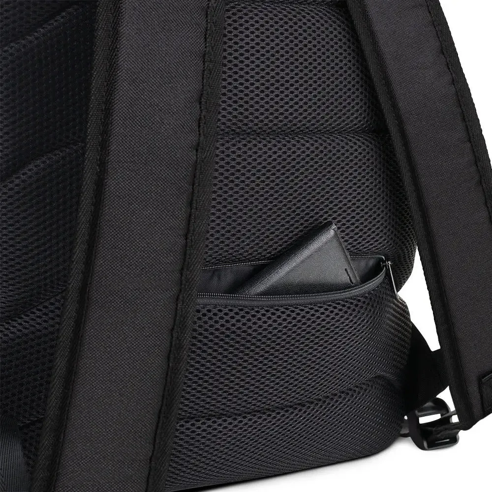 Minimalist Fashion Backpack, "Ocean One" Crashing Waves design.