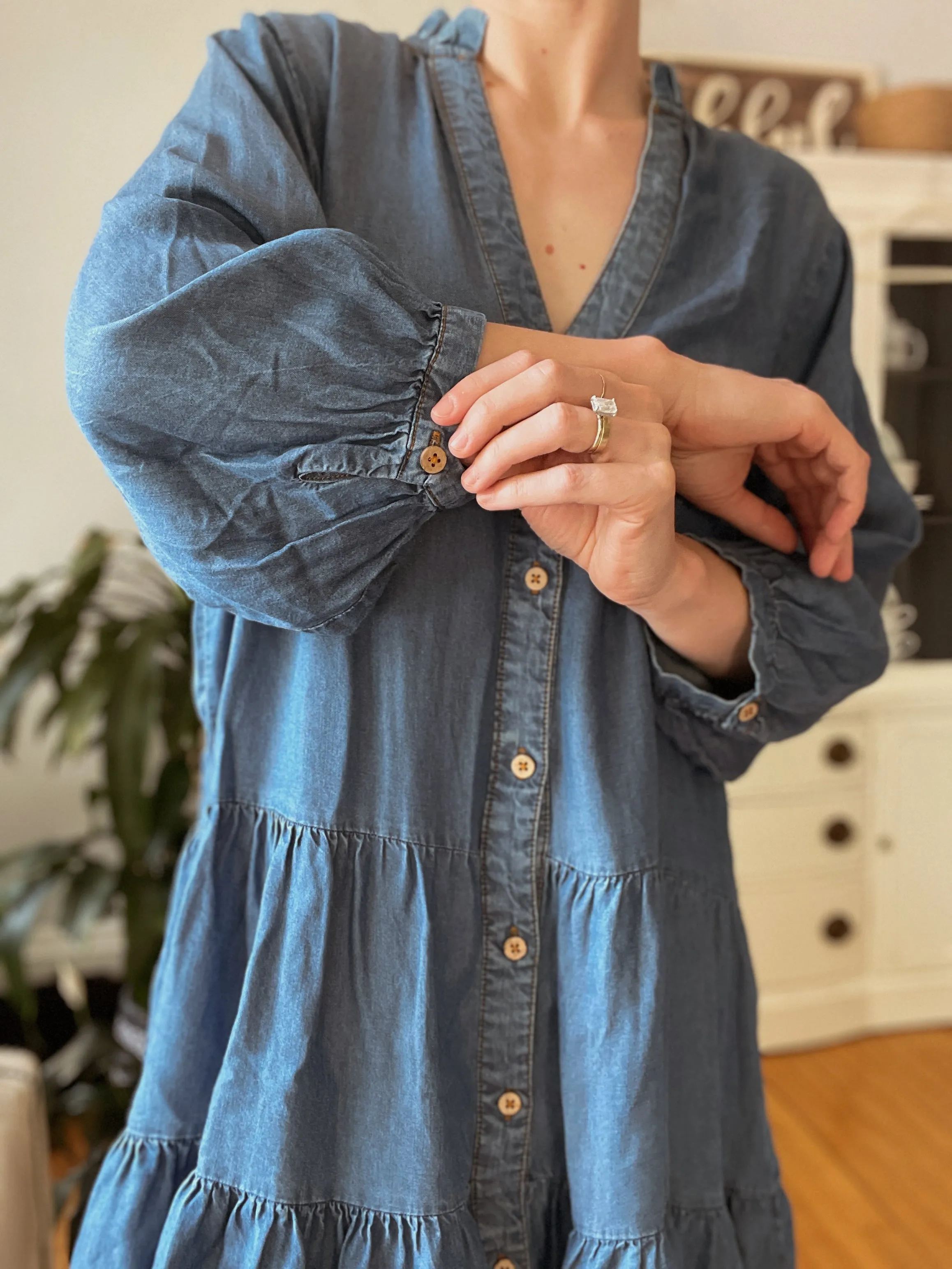 Tencel Babydoll Shirt Dress