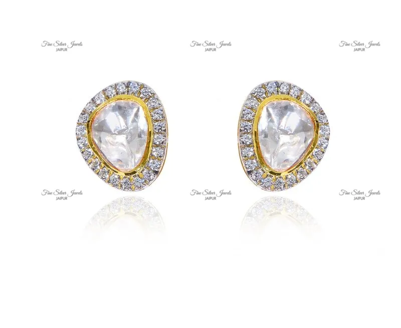 TRIANGLE POLKI STUDS