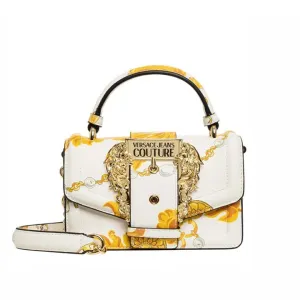 VERSACE JEANS COUTURE LOGO WHITE PRINTED BAG